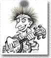 cartoon of banjo player