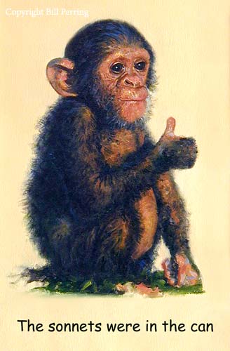 Chimpanzee painted by Bill Perring