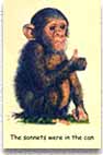 Chimpanzee painted by Bill Perring