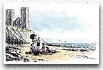 Reculver Bay. An illustration by Bill Perring. D'arcy Studios